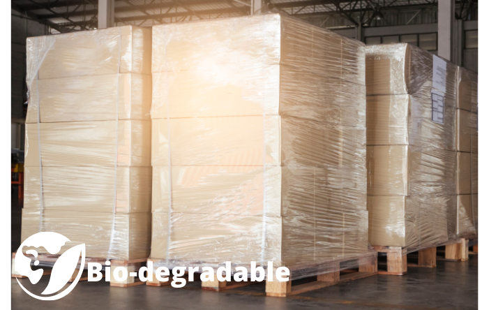 Pallet wrapping with biodegradable films